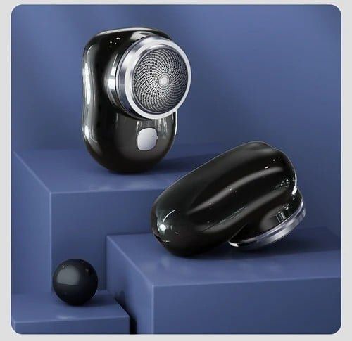 Portable Mini Electric Shaver for Men – USB Rechargeable Pocket Beard Trimmer with Digital Display